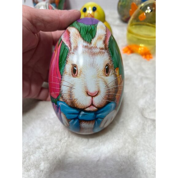 Vintage style Easter tins lot- Easter Chick, Bunny, German Rabbits, Mary Engelbr - Picture 7 of 12